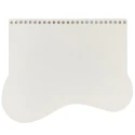 Patella wave-shaped faux leather bag white 23 x 18 cm
