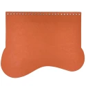 Patella borsa forma ad onda in ecopelle colore coccio mattone 23 x 18 cm