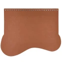 Patella borsa forma ad onda in ecopelle ruggine 23 x 18 cm