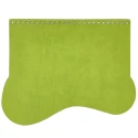 Patella borsa forma ad onda in ecopelle verde acido 23 x 18 cm