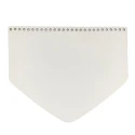 Patella bag shape with triangular tip in faux leather white 22 x 18 cm