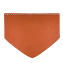Patella bag shape with triangular tip in faux leather brick colour 22 x 18 cm
