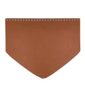 Flap bag shape with triangular tip in rust-coloured faux leather 22 x 18 cm