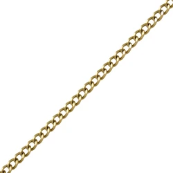Catena in alluminio con maglia schiacciata groumette 4,5mm colore oro - K1355-1.2 Benox