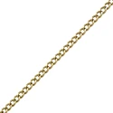 Catena in alluminio con maglia schiacciata groumette 4,5mm colore oro - K1355-1.2 Benox