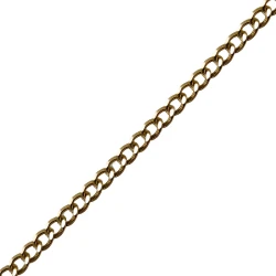 Aluminium chain with 5.5 mm groumette flattened links, gold colour - K1355-1.6 Benox