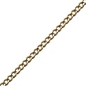 Aluminium chain with 5.5 mm groumette flattened links, gold colour - K1355-1.6 Benox