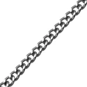 Catena in alluminio con maglia schiacciata groumette 7mm colore argento - K1355-2.0 Benox