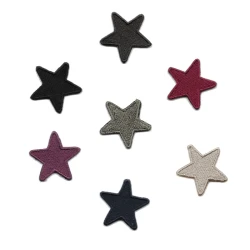Small embroidered star iron-on patch appliqué