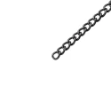 Aluminium chain with 5.5 mm groumette flattened links in gunmetal grey - K1355-1.6 Benox