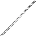 Catena in alluminio con maglia schiacciata groumette 4,5mm colore argento - K1355-1.2 Benox