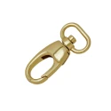 Spring-loaded snap hook, 20 mm pitch, gold colour - FF613-20 Benox