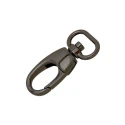 Spring-loaded carabiner hook, 20 mm pitch, gunmetal grey colour - FF613-20 Benox