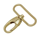Large carabiner hook with 50 mm loop, gold colour - FF613-50Benox