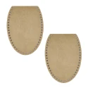 Oval faux leather sides for crochet bags - 2 pieces