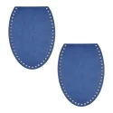 Oval faux leather sides for crochet bags - 2 pieces