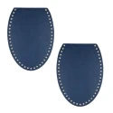 Oval faux leather sides for crochet bags - 2 pieces