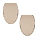 Oval faux leather sides for crochet bags - 2 pieces