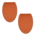 Oval faux leather sides for crochet bags - 2 pieces