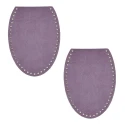 Oval faux leather sides for crochet bags - 2 pieces