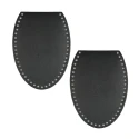 Oval faux leather sides for crochet bags - 2 pieces