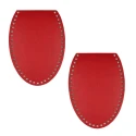 Oval faux leather sides for crochet bags - 2 pieces