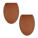 Oval faux leather sides for crochet bags - 2 pieces