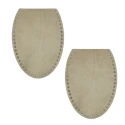 Oval faux leather sides for crochet bags - 2 pieces