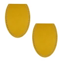 Oval faux leather sides for crochet bags - 2 pieces