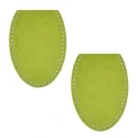 Oval faux leather sides for crochet bags - 2 pieces