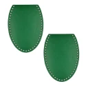 Oval faux leather sides for crochet bags - 2 pieces