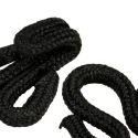 Medium-sized hooks and eyelets covered in black trimmings ideal for furs