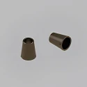 Fermacorda coprinodo terminale conico in metallo lucido grigio canna di fucile - Benox FF597-6
