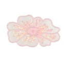 3D sequin and bead flower sew-on applique