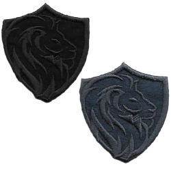 Lion badge embroidered iron-on patch, wash-resistant
