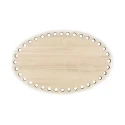 Oval wooden bottom for making baskets 18 x 11.5cm