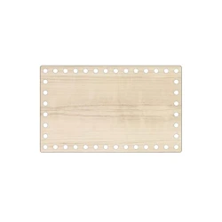 Fondo in legno rettangolare per realizzare cestini 11 x 18cm