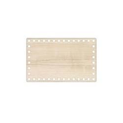 Small rectangular wooden base for making baskets 10 x 16cm
