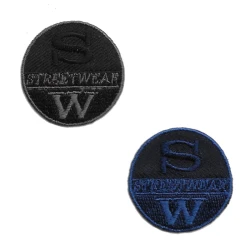 Streetwear embroidered round patch iron-on appliqué