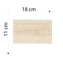 Fondo in legno rettangolare per realizzare cestini 11 x 18cm