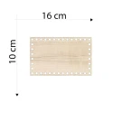 Fondo in legno rettangolare piccolo per realizzare cestini 10 x 16cm