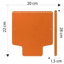 Patella borsa con manico in ecopelle 20 x 22 cm