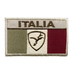 Applicazione toppa ricamata Bandiera Italia in stile vintage militare  - 806A Modidea