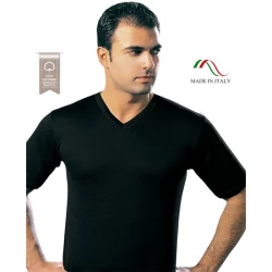 Leable Black Short Sleeve V-Neck Sweatshirt