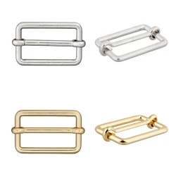 25mm gold & silver adjustable metal buckle for straps