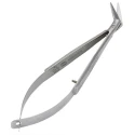 Bent-point spring scissors for Hardanger embroidery