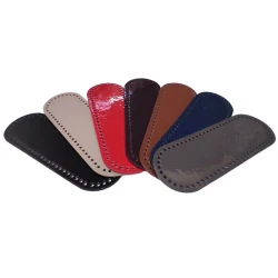 Fondi ovali lucidi in vernice per borsa tipo Dior 30 x 10cm colore blu