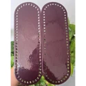 Fondi ovali lucidi in vernice per borsa tipo Dior 30 x 10cm colore bordeaux