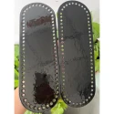 Fondi ovali lucidi in vernice per borsa tipo Dior 30 x 10cm colore nero