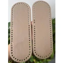 Fondi ovali lucidi in vernice per borsa tipo Dior 30 x 10cm colore beige